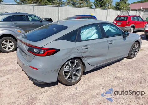 2025 Honda Civic Hybrid Sport Touring from USA, damaged, VIN 19XFL4H96SE016564